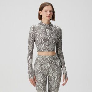 adidas by Stella McCartney snake-print long-sleeve top